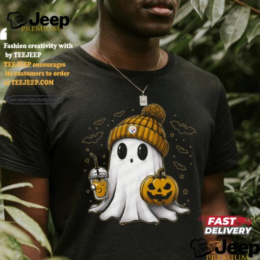 Halloween NFL Football Fan Ghost with Pumpkin shirt