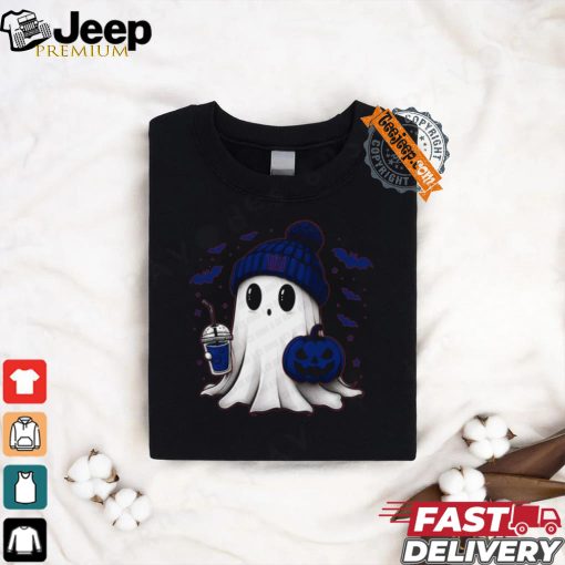 Halloween New York Giants NFL Football Fan Ghost with Pumpkin shirt