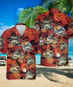 Halloween School Bus Hawaiian Shirt