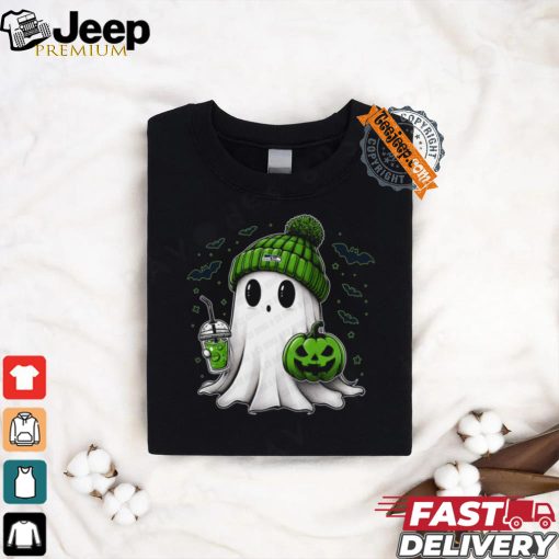 Halloween Seattle Seahawks NFL Football Fan Ghost with Pumpkin shirt