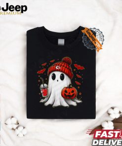 Halloween kansas city Chiefs NFL Football Fan Ghost with Pumpkin shirt