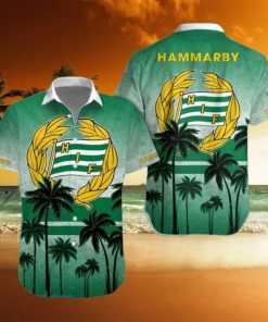 Hammarby Fotboll Palm Tree Green Logo Hawaiian Shirt Impressive Gift