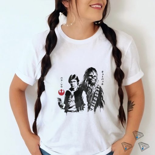 Han Solo and Chewbacca in Japanese sumi e style shirt