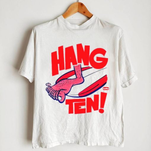 Hang ten foot shirt