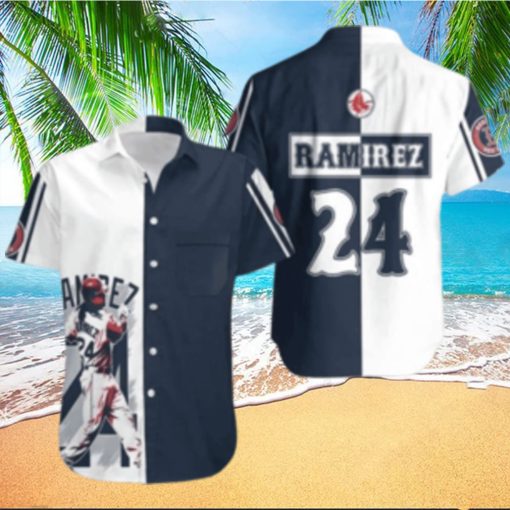 Hanley Ramirez Boston Red Sox Striped Player Hawaiian Shirt