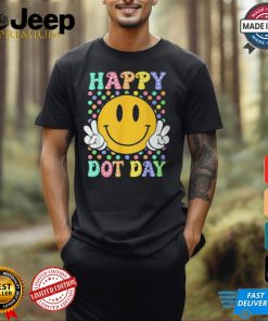 Happy Dot Day 2024 Smile Face Colorful Polka Dot Teacher Kid T Shirt