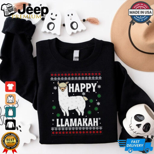 Happy Llamakah Christmas Vuitino Shirt