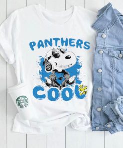 Happy Snoopy cartoon Carolina Panthers cool logo 2024 shirt