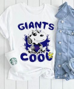 Happy Snoopy cartoon New York Giants cool logo 2024 shirt