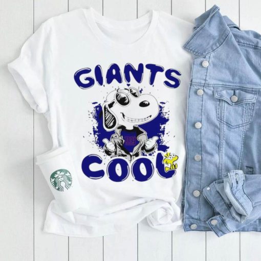 Happy Snoopy cartoon New York Giants cool logo 2024 shirt