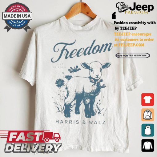 Harris And Walz Est In 2024 Sheep Freedom We’re Not Going Back T shirt