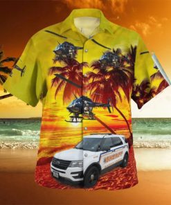 Harris County Texas Harris County Sheriffs Office Car And Bell OH 58A Kiowa Hawaiian Shirt