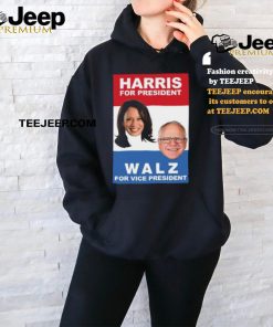 Harris For President Walz For Vice President Ladies Boyfriend Shirt