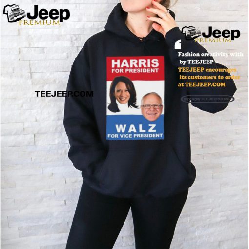 Harris For President Walz For Vice President Ladies Boyfriend Shirt