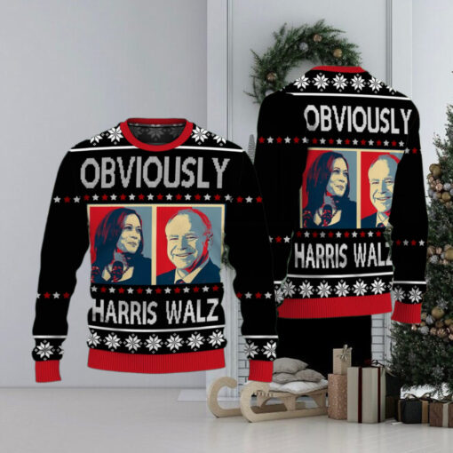 Harris Walz 2024 Obviously Ugly Sweater, Harris For President 2024 Shirt