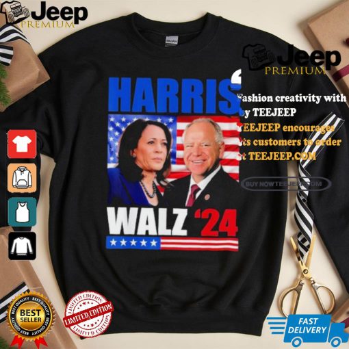 Harris Walz 24 President Election Democratic Party Win Voting For Both Harris And Walz T shirt