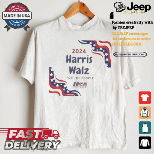 Harris Walz For The People Usa 2024 America Flag Let’s Finish The Job T shirt