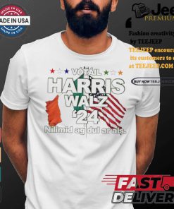 Harris Walz Irish American in Gaeilge Irish language ’24 shirt