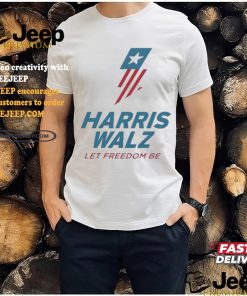 Harris Walz Lightning Flag Let Freedom Be T shirt