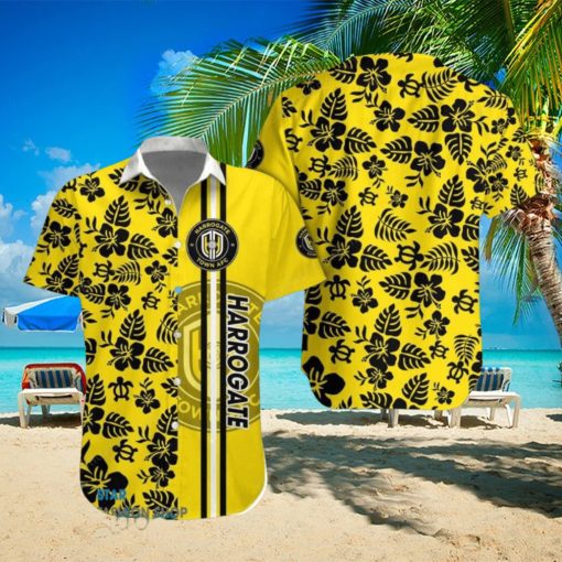 Harrogate Town Afc Logo Tropical Hawaiian Shirt Beautiful Patterns