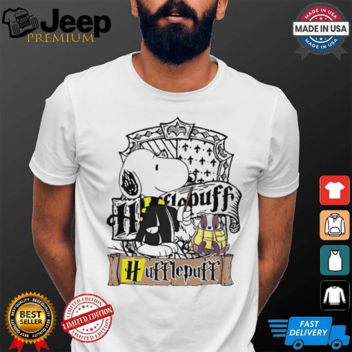 Harry Potter Snoopy Hufflepuff Hogwarts house shirt