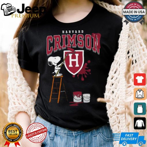 Harvard Crimson Snoopy Painting Shirt