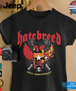 Hatebreed 30th Anniversary Tour Event Tee At The Van Buren Phoenix AZ On October 14th 2024 Shirt