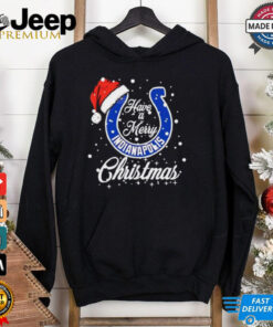 Have a Merry Indianapolis Colts Christmas shirt featuring festive holiday designs combined with Indianapolis Colts team colors and logo, perfect for celebrating the season with team spirit.