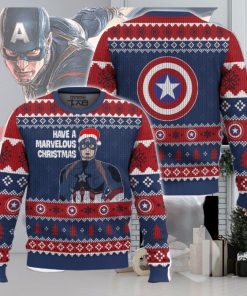 Have Marvelous Christmas Captain America Ugly Sweater