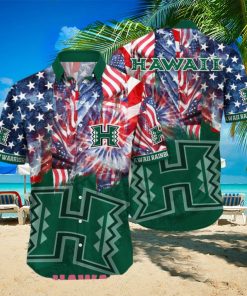 Hawaii Rainbow Warriors 4th Of July American Proud Patriots Hawaiian Shirts