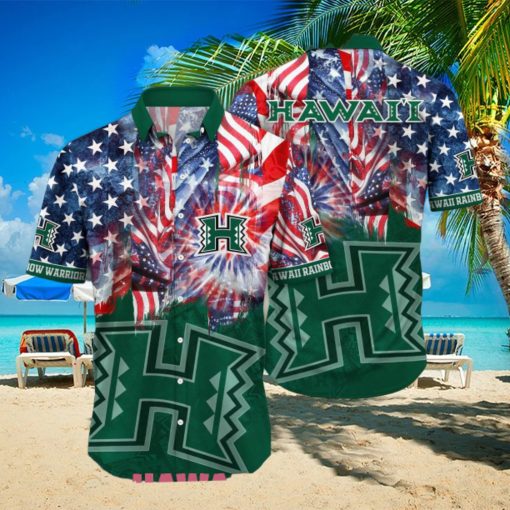 Hawaii Rainbow Warriors 4th Of July American Proud Patriots Hawaiian Shirts