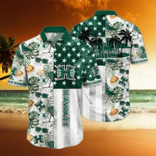 Hawaii Rainbow Warriors NCAA3 Flower Hawaii Shirt And Tshirt For Fans, Summer Football Shirts NA49817