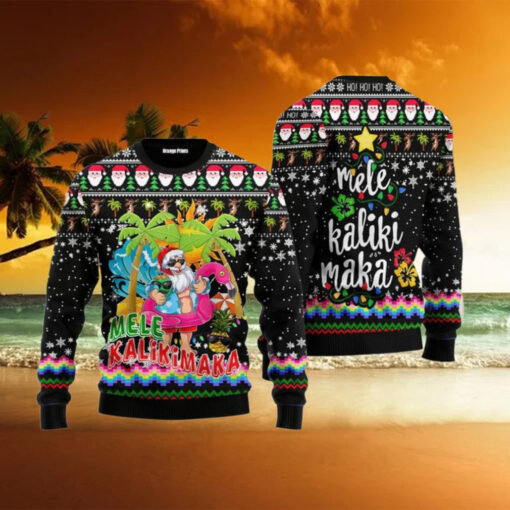 Hawaii Santa Claus Mele Kalikimaka Ugly Christmas Sweater