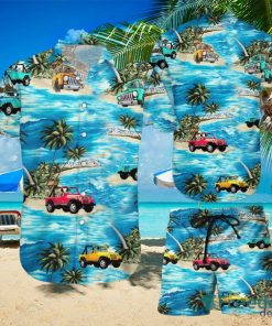 Hawaiian Aloha Shirts Beach And Jeeps Hawaiian Shirts And Short Summer Beach Set