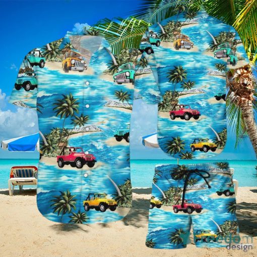 Hawaiian Aloha Shirts Beach And Jeeps Hawaiian Shirts And Short Summer Beach Set