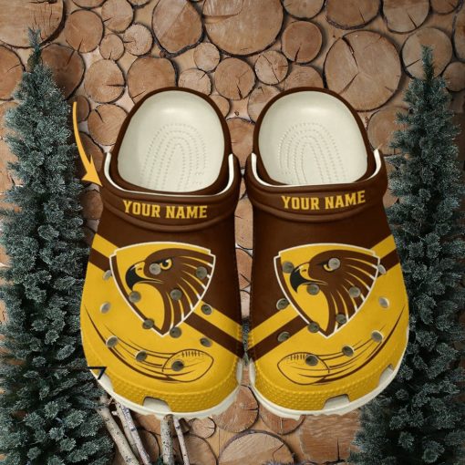 Hawthorn Football Club AFL Classic Custom Name Crocs Clogs Shoes