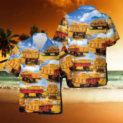 Hay Wagon Hawaiian Shirt