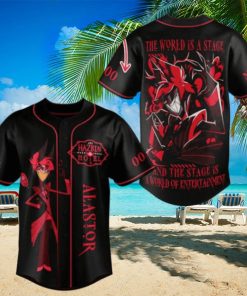 Hazbin Hotel Alastor The World Is Stage And The Stage Is A World Of Entertainment Custom Baseball Jersey