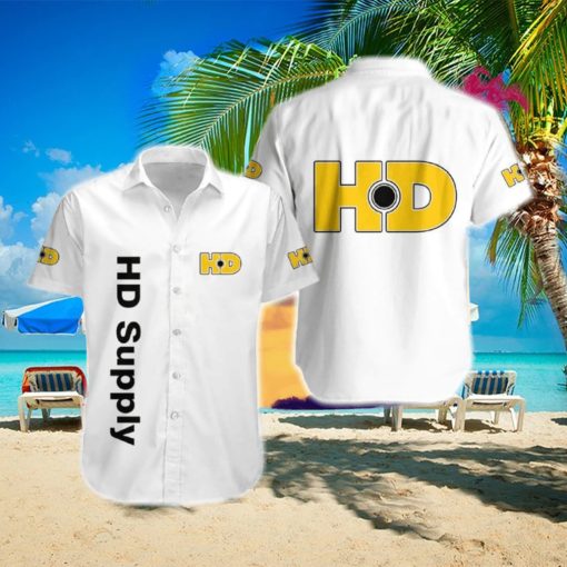 Hd Supply Logo Brand Hawaiian Shirt White Color Gift Summer