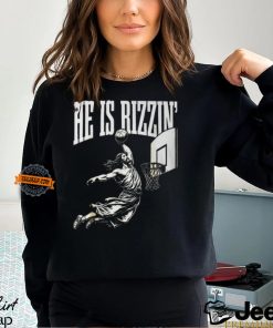 He Is Rizzin Jesus Playing Basketball T Shirt