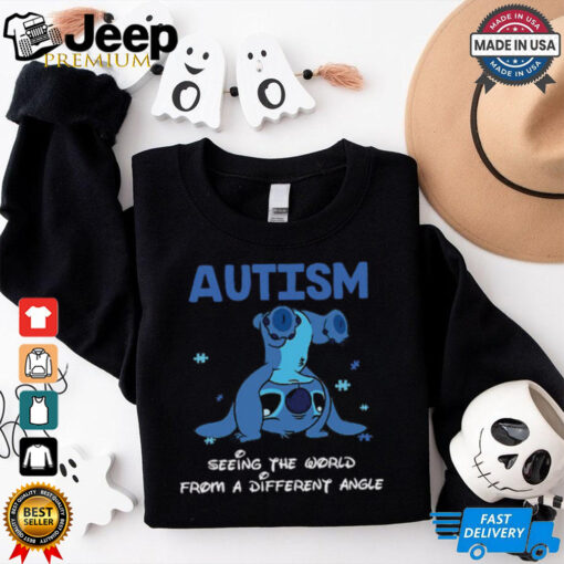 Headstanding Stitch Autism Seeing The World From A Different Angle T Shirt