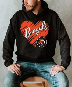 Heart Cincinatti Bengals logo shirt