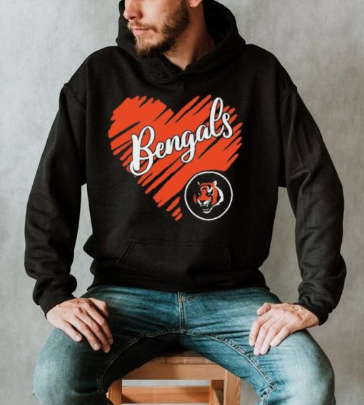 Heart Cincinatti Bengals logo shirt