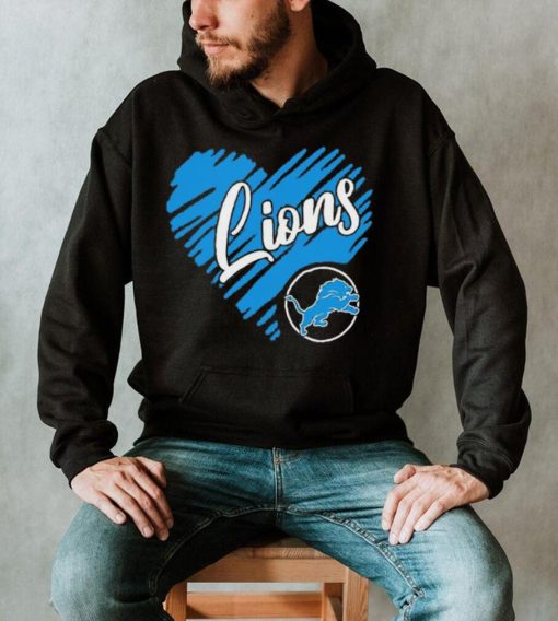 Heart Detroit Lions logo shirt