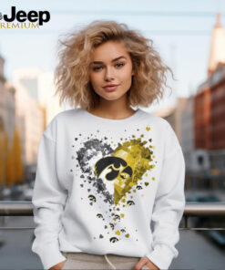 Heart Diamonds Crystal Heart Iowa Hawkeyes Shirt