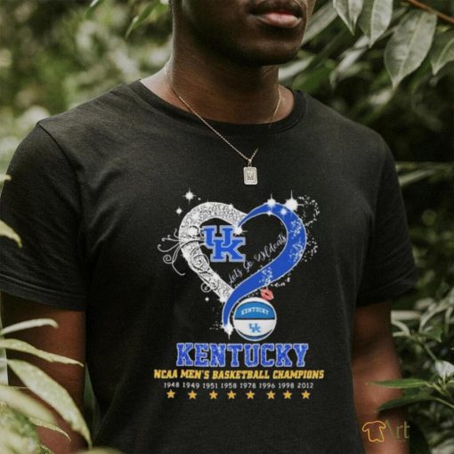 Heart Kentucky Wildcats Let’s Go Wildcats NCAA Men’s Basketball Champions Shirt