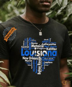 Heart Louisiana all names of cities shirt