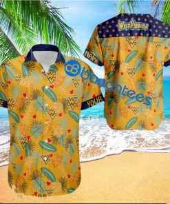 Heart Pattern West Virginia Mountaineers Personalized Hawaiian Shirt