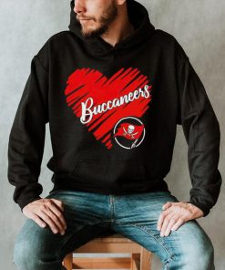 Heart Tampa Bay Buccaneers logo shirt