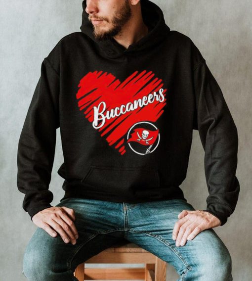 Heart Tampa Bay Buccaneers logo shirt